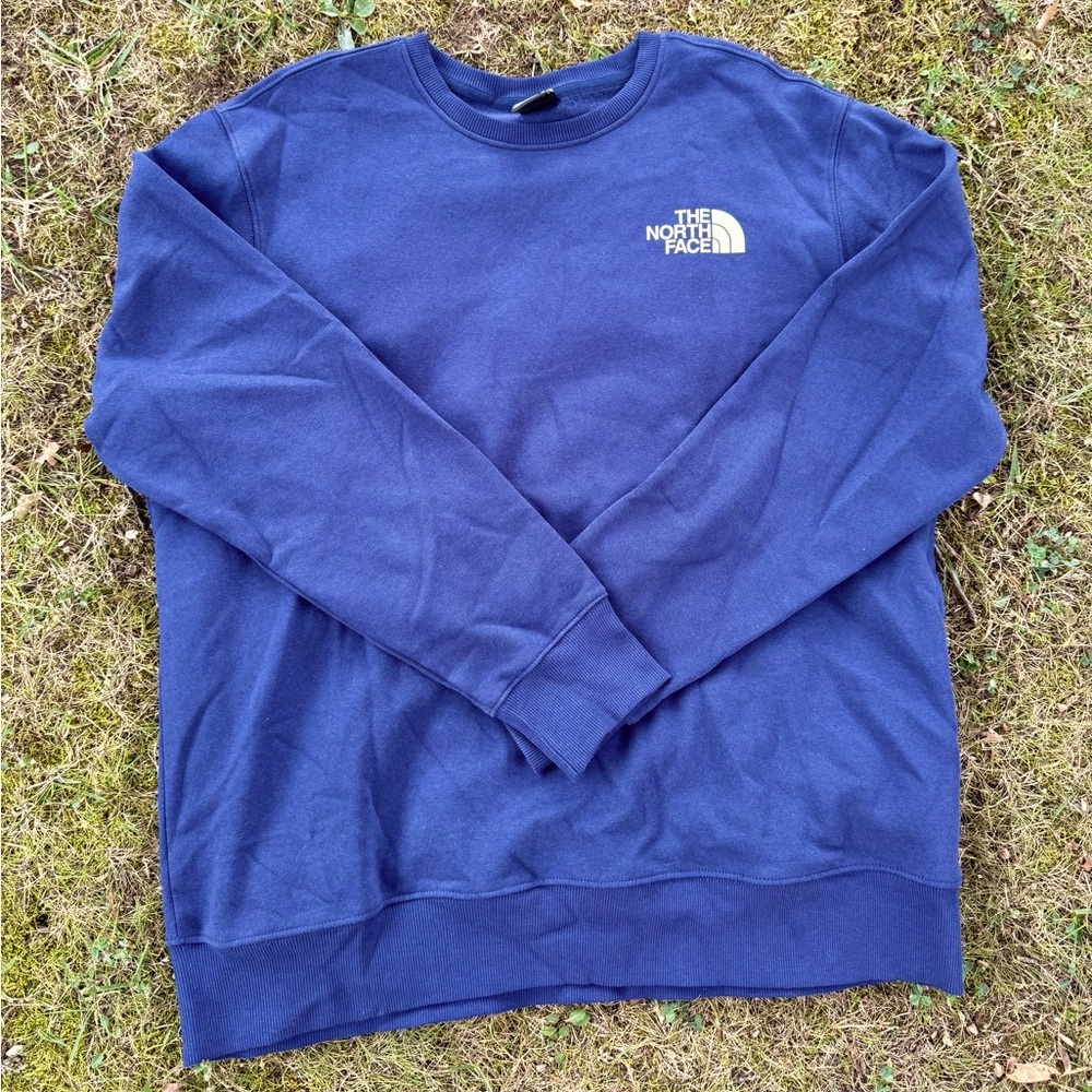 The North Face Men's Navy Blue Crewneck Sweater Size Large Long Sleeve - Picture 2 of 6